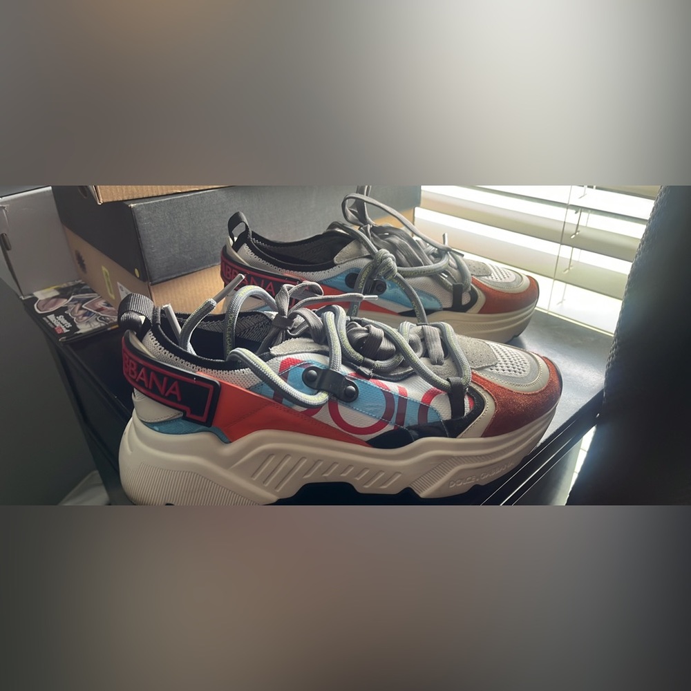 Dolce & Gabbana Mixed Material Sneakers Sz 44 - Picture 3 of 5